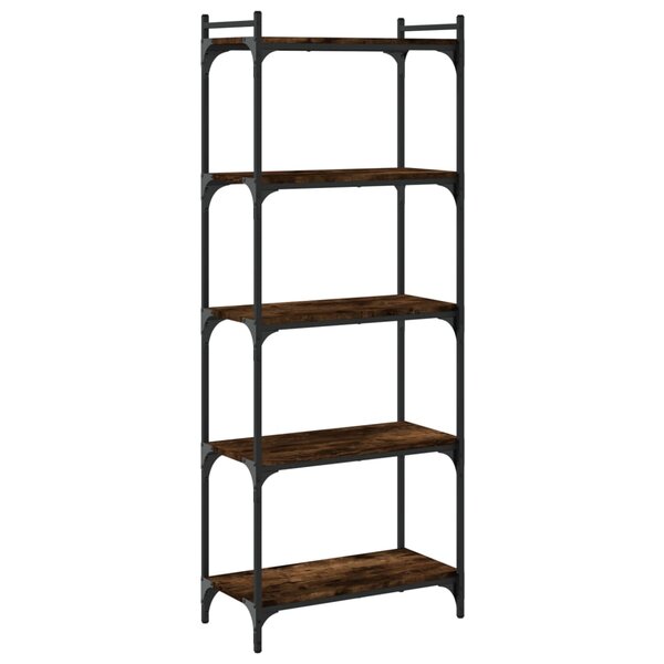 vidaXL Bibliothèque 5 niveaux chêne fumé 60x30x154cm bois d'ingénierie