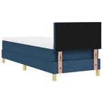 vidaXL Lit à ressorts avec matelas et LED bleu 80x200 cm tissu