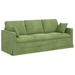 vidaXL Canapé 2 Pièces Vert clair 198 x 78 x 80 cm Velours