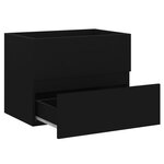 vidaXL Armoire d'évier Noir 60x38 5x45 cm Bois d’ingénierie