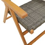 vidaXL Chaises de jardin lot de 2 gris bois massif d'acacia et rotin