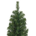 vidaXL Sapin de Noël artificiel mince avec support vert 210 cm PVC