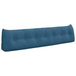 vidaXL Coussin de Dos Bleu 200 x 24 x 50 cm Velours