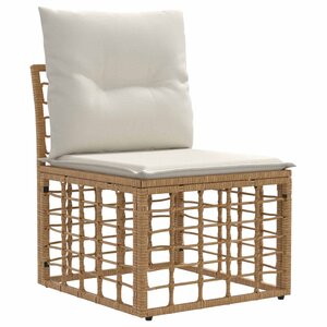 vidaXL Unité de canapé sans accoudoir modulable pour extérieur Naturel