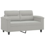 vidaXL Ensemble de canapés 4 Pièces coussins gris clair tissu microfibre
