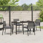 vidaXL Ensemble de jardin 5 pièces Gris Rattan synthétique