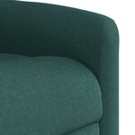 vidaXL Fauteuil inclinable de massage Vert foncé Tissu