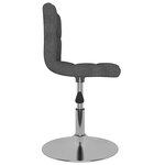 vidaXL Chaise pivotante de salle à manger Gris foncé Tissu