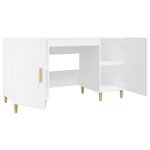 vidaXL Bureau Blanc 140x50x75 cm Bois d'ingénierie