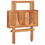 vidaXL Ensemble de bistro pliable 3 Pièces Bois de teck solide