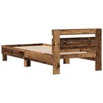vidaXL Cadre de lit Bois ancien 90 x 200 cm Bois d'ingénierie