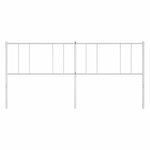 vidaXL Tête de lit métal blanc 193 cm