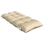 vidaXL Coussins de chaise à dossier bas lot de 2 beige tissu oxford