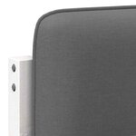 vidaXL Tête de lit capitonnée Blanc et gris clair 135 cm Pin massif