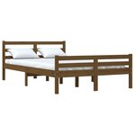 vidaXL Cadre de lit sans matelas marron miel bois massif 140x190 cm