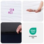 vidaXL Matelas à ressorts ensachés dureté moyenne 90x190 cm