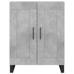 vidaXL Buffet haut Gris béton 69 5x34x180 cm Bois d'ingénierie