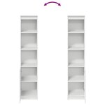 vidaXL Buffet haut blanc 37 5x35x180 cm bois d'ingénierie