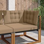 vidaXL Coussin de canapé d'extérieur 3 Pièces Taupe Polyester
