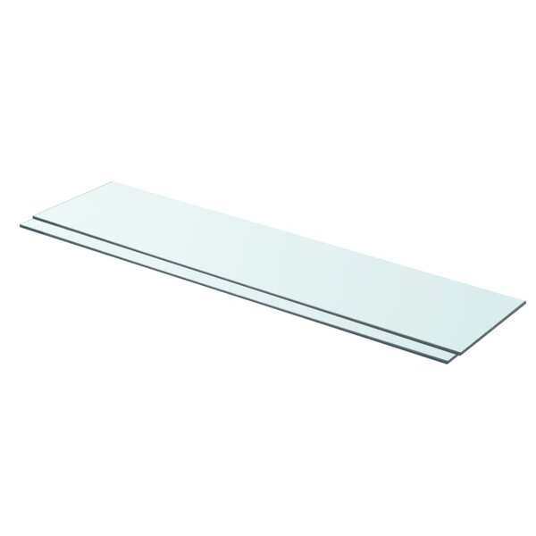 vidaXL Panneaux d'étagère 2 Pièces Verre Transparent 90 x 20 cm