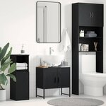 vidaXL Meuble sous-vasque de salle de bain Chêne noir 60 x 30 x 60 cm