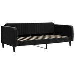 vidaXL Lit de jour avec gigogne et tiroirs noir 90x190 cm velours