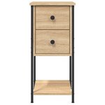 vidaXL Tables de chevet 2Pièces chêne sonoma 32x42x70cm bois d'ingénierie