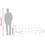 vidaXL Canapé-lit réglable avec deux oreillers Similicuir Blanc crème