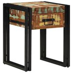 vidaXL Table d'appoint 40 x 40 x 50 cm Bois recyclé massif et métal