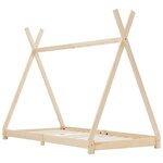 vidaXL Cadre de lit d'enfant Bois de pin massif 70x140 cm
