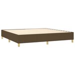 vidaXL Cadre de lit à ressorts marron foncé 200x200 cm tissu