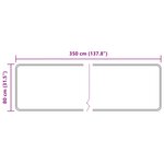 vidaXL Coureur de Tapis MARSA Noir 80 x 350 cm Polyester et PVC