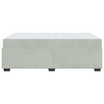 vidaXL Cadre de lit avec matelas Gris clair 120 x 190 cm tissu