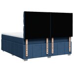 vidaXL Sommier à lattes de lit avec matelas Bleu 180x200 cm Tissu
