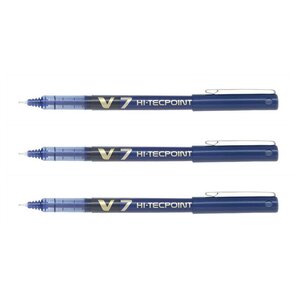 Stylo roller Hi-Tecpoint V7 Encre liquide Pointe moyenne Bleu x 3 PILOT