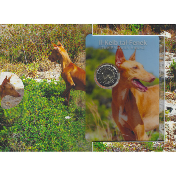 2 euros commémorative Malte 2026 coffret BU - Le lévrier pharaon.