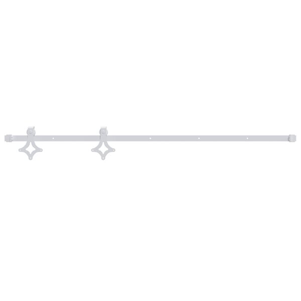 vidaXL Kit de quincaillerie de porte coulissante 200 cm Acier Blanc