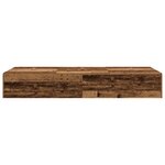 Cadre de lit de rangement vidaXL Bois ancien 80x200 cm