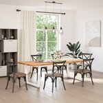 vidaXL Pieds de table à manger en forme de V  2 pièces  blanc  100 x (72-73 3) cm  acier