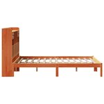 vidaXL Lit bibliothèque sans matelas cire marron 135x190 cm pin massif