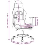 vidaXL Chaise de jeu avec repose-pied Noir et bleu Tissu