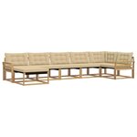 vidaXL Ensemble de canapés d'extérieur 7 pc Blanc et Beige