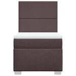 vidaXL Sommier à lattes de lit avec matelas Marron foncé 80x200 cm