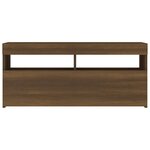 vidaXL Meuble TV avec lumières LED Chêne marron 90x35x40 cm