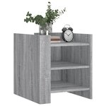 vidaXL Table de chevet sonoma gris 45x50x50 cm bois d'ingénierie