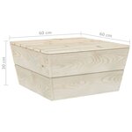 vidaXL Tables de jardin 2 Pièces 60x60x30 cm Bois d'épicéa imprégné