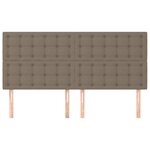 vidaXL Tête de lit Taupe 160x5x118/128 cm Tissu