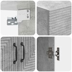 vidaXL Armoire Murale Gris béton 59 x 31 x 60 cm Bois d'ingénierie