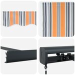 vidaXL Store Rétractable Manuel à Rayures Multicolores 500x300 cm