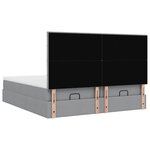 VidaXL Cadre de lit ottoman et matelas gris clair 160x200cm tissu